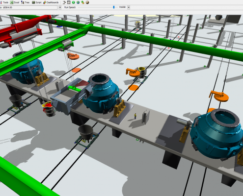 Steel works simulation